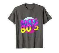 Back To The 80's 1980 Ochenta Música Clásicos Músicos 80's Camiseta, Hombre, Asfalto, 6XL