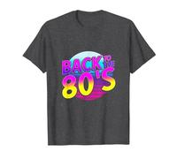 Back To The 80's 1980 Ochenta Música Clásicos Músicos 80's Camiseta, Hombre, Jaspeado Oscuro, M