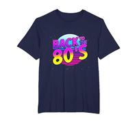 Back To The 80's 1980 Ochenta Música Clásicos Músicos 80's Camiseta, Hombre Tallas Grandes, Azul Marino, 5X Alto