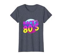 Back To The 80's 1980 Ochenta Música Clásicos Músicos 80's Camiseta, Mujer, Azul Jaspeado, XXL