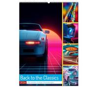 Back to the Classics (Wandkalender 2026 DIN A2 hoch), CALVENDO Monatskalender: Ein Kalender voller Retro-Poster-Designs im Stil der 70er, 80er und ... über Flower Power bis hin zu 90s Pop Culture.