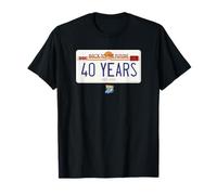 Back To The Future 40th Anniversary License Plate Camiseta