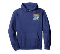 Back To The Future 40th Anniversary Sticker Collage F&B Sudadera con Capucha, Unisex para Adultos, Azul Marino, M