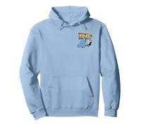 Back To The Future 40th Anniversary Sticker Collage F&B Sudadera con Capucha, Unisex para Adultos, Azul Polvoriento, M