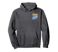 Back To The Future 40th Anniversary Sticker Collage F&B Sudadera con Capucha, Unisex para Adultos, Jaspeado Oscuro, M