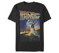 Back To The Future Camiseta clásica para Hombre, Negro, XL
