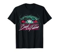 Back To the Future DeLorean 80's Style Neon Camiseta