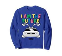 Back To The Future I Am The Future Retro Time Machine Sudadera, Unisex para Adultos, Azul Real, S