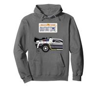 Back to The Future Outatime License Plate Sudadera con Capucha, Unisex para Adultos, Asfalto, S