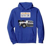 Back to The Future Outatime License Plate Sudadera con Capucha, Unisex para Adultos, Azul Real, XL