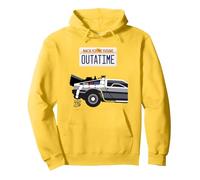 Back to The Future Outatime License Plate Sudadera con Capucha, Unisex para Adultos, Limón, S