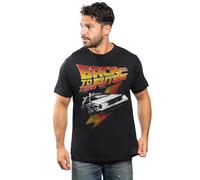 Back To The Future Retro T Shirt, Black Camiseta, Negro, XXL Unisex Adulto