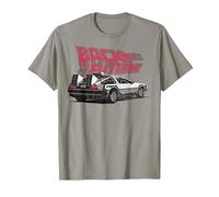 Back To The Future Retro Vintage Delorean Camiseta, Hombre, Pizarra, 3XL