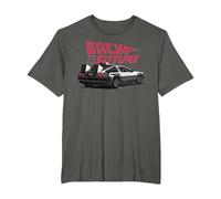 Back To The Future Retro Vintage Delorean Camiseta, Hombre Tallas Grandes, Asfalto, 4X Alto