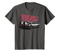 Back To The Future Retro Vintage Delorean Camiseta, Niños, Asfalto, 10 años