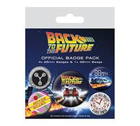 Pyramid International Back To The Future - Badge Pack, Multicolor, 4x 25mm Badges & 1 x 38mm Badge