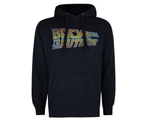 Back To The Future Sudadera con Capucha y Logo Unknown para Hombre, Azul Marino, Talla XL UK