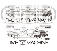 BACK TO THE FUTURE TIME MACHINE TAZA CERAMICA REGRESO AL FUTURO