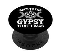 Back To The Gypsy That I Was Cute Hippie Graphic Vintage PopSockets PopGrip Adhesivo