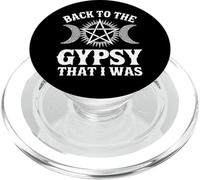 Back To The Gypsy That I Was Cute Hippie Graphic Vintage PopSockets PopGrip para MagSafe