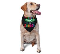 Back to The School Spring Dog Bandanas Boy Bulk Puppy Pañuelo Ajustable Triángulo Suave Baberos Accesorios para Perros Pequeños Medianos Grandes Gatos Blanco