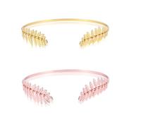 Back-worn Leaf Metal Headband, Gold Leaf Bridal Wedding Headpieces Goddess Headpiece for Back of Head, Metal Headbands for Women