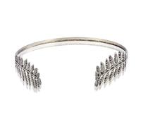 Back-Worn Leaf Metal Headband, Gold Leaf Bridal Wedding Headpieces Goddess Headpiece for Backs of Head, Fashion Gold Leafs Back-Worn Goddess Headpieces, for Womens Wedding Proms (SILVER)