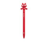 Back2Fun - Bolígrafo de Tinta Rojo, Boli Con Forma de Animal que da Abrazos, Punta de 0.7 mm, Incluye Dos Tintas de Recambio, Ideal para Llevar en el Estuche Escolar en la Vuelta al Cole, Búho