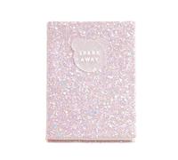 Back2Fun - Cuaderno brillante con interior liso, Tapa con purpurina y patch de silicona, Tamaño 117x150 mm, 96 hojas gruesas de 100 g/m², Pensado para escribir,dibujar o crear tus propias historias