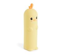 Back2Fun - Estuche Escolar Que Brilla en la Oscuridad, Portatodo de Silicona Suave de Ø65x19 cm, Cremallera Trasera, Estilo Kawaii para la Vuelta al Cole, Pollito