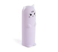 Back2Fun - Estuche Escolar Que Brilla en la Oscuridad, Portatodo de Silicona Suave de Ø65x19 cm, Cremallera Trasera, Estilo Kawaii para la Vuelta al Cole, Gatita