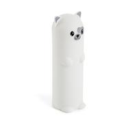 Back2Fun - Estuche Escolar Que Brilla en la Oscuridad, Portatodo de Silicona Suave de Ø65x19 cm, Cremallera Trasera, Estilo Kawaii para la Vuelta al Cole, Perrito