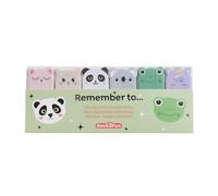 Back2Fun - Marcapáginas adhesivos Little Pets, 6 sticky tabs con diseño animalitos kawaii, 150 hojas, Separadores ideales para libros, cuadernos, libretas y agendas escolares