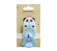 Back2Fun - Mini notas adhesivas animalitos, 3 blocs, 60 hojas, Sticky notes kawaii portátiles para mensajes y etiquetas, Ideales para agendas escolares y libretas con organización divertida, Joy