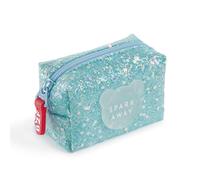 Back2Fun - Monedero con Purpurina, Tamaño 100 x 70 x 50 mm, Tirador de Silicona, Cierre Cremallera, Portamonedas Brillante con Lentejuelas, Pensado para pequeños Objetos, Regalo o Uso Escolar