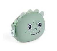 Back2Fun - Monedero de Silicona Suave, Tamaño 90 x 70 x 35 mm, Cierre Cremallera, Portamonedas pequeño, Diseño de animalitos adorables, Pensado para pequeños Objetos, Regalo o Uso Escolar, Dino