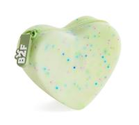 Back2Fun - Monedero de Silicona Translúcida con Efecto Purpurina, Mini Portatodo con Forma de Corazón para Monedas, Billetes y Pequeños Objetos, Color Menta