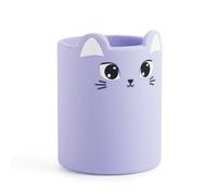 Back2Fun - Portalápices infantil de silicona suave, Cubilete multiusos con diseño tierno de animalito, Organiza útiles escolares y más. Papelería divertida pensada para la vuelta al cole o como regalo