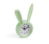 Back2Fun - Reloj Despertador Infantil, Fácil de configurar, Manual de Instrucciones, Pila LR44 incluida, Lectura fácil de la Hora, Pensado como Primer Despertador para niños, Diseño de Conejo Verde
