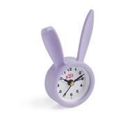 Back2Fun - Reloj Despertador Infantil, Fácil de configurar, Manual de Instrucciones, Pila LR44 incluida, Lectura fácil de la Hora, Pensado como Primer Despertador para niños, Diseño de Conejo Malva