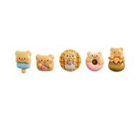 Back2Fun - Set de 5 Pins Decorativos de Osito en 3D, Chinchetas de Resina para Corcho, Material Escolar, Accesorios de Escritorio Kawaii para la Vuelta al Cole