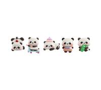 Back2Fun - Set de 5 Pins Decorativos de Panda en 3D, Chinchetas de Resina para Corcho, Material Escolar, Accesorios de Escritorio Kawaii para la Vuelta al Cole