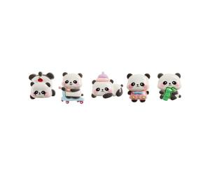 Back2Fun - Set de 5 Pins Decorativos de Panda en 3D, Chinchetas de Resina para Corcho, Material Escolar, Accesorios de Escritorio Kawaii para la Vuelta al Cole