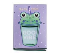 Back2Fun - Set de notas adhesivas ranita, 10 blocs con 250 hojas, Sticky notes kawaii divertidos multiformato, Ideales para agendas escolares y libretas con organización divertida