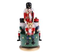 Backbayia 4 soldados cajas de música y figuras de cascanueces para decoración de cumpleaños, Navidad o fiesta