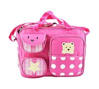 Backbayia - Bolso cambiador para bebé, impermeable, multifunción, gran capacidad, color rosa y rojo