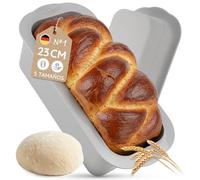 Backefix Molde de silicona para pan de 23 cm, forma rectangular, también como molde de 1400 ml para pan y pasteles, grosor extra de pared contra abolladuras (antiadherente, flexible, sin PFAS, sin BPA