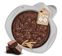 Backefix - Molde redondo de silicona para tartas (22 cm, antiadherente, sin grasa, flexible, para fondo de tarta o como plato de gratinado, probado, saludable, sin BPA, calidad alimentaria, color gris