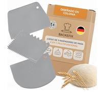 Backefix Set de Tarjetas espátulas establecen para la elevación fácil de Salir de Masa restante - la Masa a Mano o Cucharada (3X)