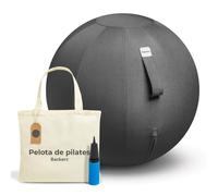 Backerz Pelota Silla Escritorio - Pelota de Pilates para Oficina, Gimnasia, Yoga, y Fitness Pelota Embarazada Antideslizante Fitball y Anti-Burst Tela Duradera Silla Oficina, 65CM - Negro
